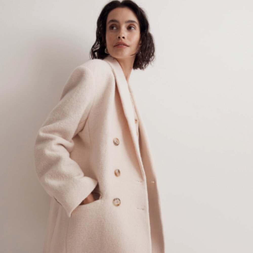 NWT Madewell Oversized Tuxedo Italian Wool Coat sz 2